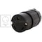 Ac Works Straight Blade Connector, TT-30R, 30 A, 125V AC, 2 Pole, 3 Wire, Screw Terminals, Black ASTT30R-S - alternate 5